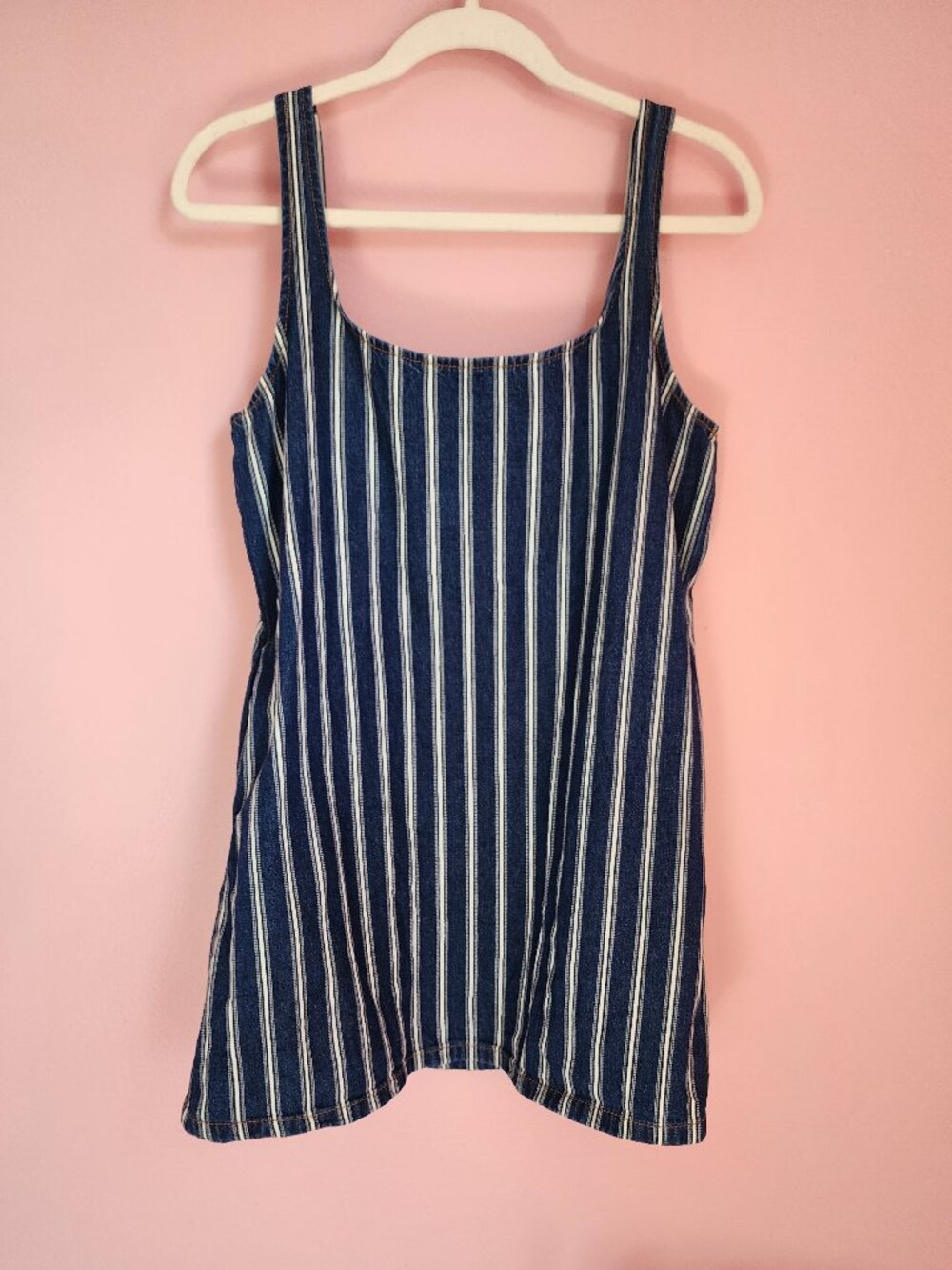 Cotton On Blue Denim Striped Dress Women's Size 6